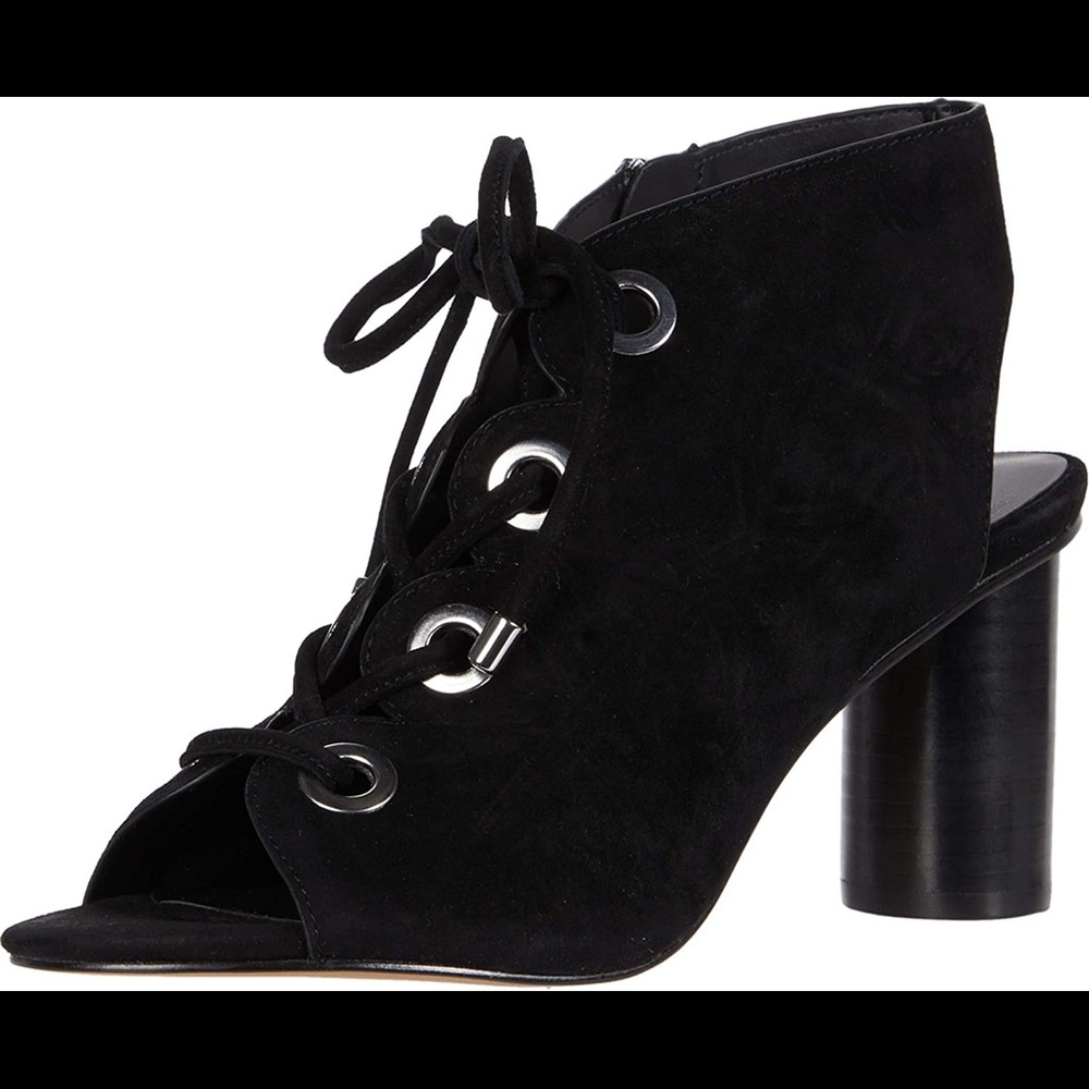 Rebecca Minkoff Adelina block heel bootie Women’s Sz 6 black suede New in box!